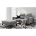 2-Sitzer Sofa BERRIE Webstoff Milan: Hellgrau