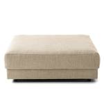 Gestoffeerde hocker WILLOWS Geweven stof Amila: Beige