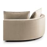 Modulottomane BUCKLEY Samt Shyla: Beige - 126 x 154 cm - Ausrichtung links