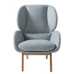 Fauteuil MAROLS Tissu Inze: Gris bleu - Chêne clair