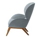 Fauteuil MAROLS Tissu Inze: Gris bleu - Chêne clair