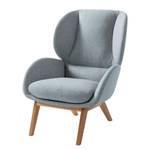 Fauteuil MAROLS Tissu Inze: Gris bleu - Chêne clair