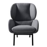 Fauteuil MAROLS Tissu Saia: Gris minéral - Noir