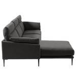 Ecksofa Lillian I Webstoff - Webstoff Milan: Anthrazit - Longchair davorstehend links