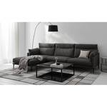 Ecksofa Lillian I Webstoff - Webstoff Milan: Anthrazit - Longchair davorstehend links