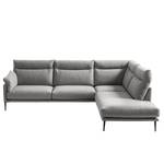 Ecksofa Lillian II Webstoff - Webstoff Milan: Hellgrau - Breite: 276 cm - Ottomane davorstehend rechts