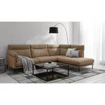 Ecksofa Lillian II Webstoff - Webstoff Milan: Grau-Braun - Breite: 276 cm - Ottomane davorstehend rechts