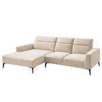 Ecksofa BERRIE mit Longchair Webstoff Saia: Beige - Breite: 265 cm - Longchair davorstehend links