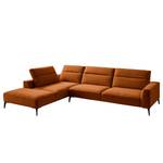 Ecksofa BERRIE mit Ottomane Webstoff - Webstoff Saia: Rost - Breite: 325 cm - Ottomane davorstehend links