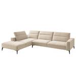 Ecksofa BERRIE mit Ottomane Webstoff Saia: Beige - Breite: 325 cm - Ottomane davorstehend links