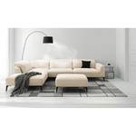 Ecksofa BERRIE mit Ottomane Webstoff Saia: Beige - Breite: 325 cm - Ottomane davorstehend links