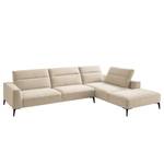 Ecksofa BERRIE mit Ottomane Webstoff Saia: Beige - Breite: 325 cm - Ottomane davorstehend rechts