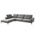 Ecksofa BERRIE mit Ottomane Webstoff Milan: Hellgrau - Breite: 325 cm - Ottomane davorstehend links