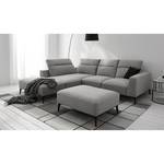 Ecksofa BERRIE mit Ottomane Webstoff Milan: Hellgrau - Breite: 263 cm - Ottomane davorstehend links