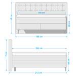 Boxspringbett Cooling Dunkelgrau - Doppelmatratze H2/H3