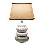 Tafellamp Grindon textielmix/keramiek - 1 lichtbron - Grijs