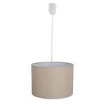 Hanglamp Goonbell textielmix/aluminium - 1 lichtbron - Bruin