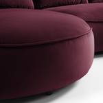 Bigsofa BUCKLEY Samt Shyla: Aubergine - Ausrichtung links