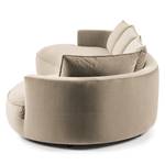 Divano panoramico BUCKLEY Velluto - Velluto Shyla: beige - Orientato a destra