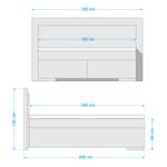 Boxspring Marcel I Kokosnoot bruin - 160 x 200cm - Tweepersoonsmatras H2/H4