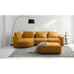 Ecksofa BUCKLEY mit Ottomane Webstoff Saia: Ocker - Longchair davorstehend links