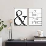 Set afbeeldingen Wild and free (2 stuk) zwart