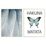 Tableaux déco Hakuna Matata (lot de 2) Bleu