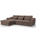 Ecksofa La Luz Microfaser - Cappuccino - Armlehne davorstehend links