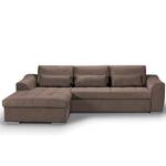 Ecksofa La Luz Microfaser - Cappuccino - Armlehne davorstehend links