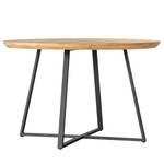 Table Flox II Placage en bois véritable / Métal -Chêne / Noir
