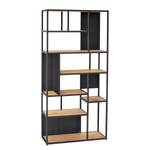 Étagère Flox II Placage en bois véritable / Métal -Chêne / Noir