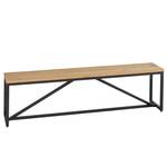 Banc Flox Placage en bois véritable / Métal -Chêne / Noir