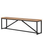 Banc Flox Placage en bois véritable / Métal -Chêne / Noir