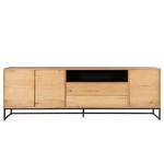 Sideboard Flox II Echtholzfurnier / Metall - Eiche / Schwarz