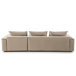 Ecksofa BUCKLEY mit Longchair Samt Shyla: Beige - Longchair davorstehend rechts