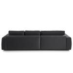 Ecksofa WILLOWS 2-Sitzer mit Longchair Webstoff Anda II: Grau - Longchair davorstehend links