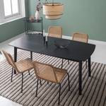 Table HANCK Plaqué bois - Chêne noir - Extensible