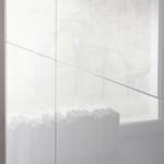 Sideboard Breon III Glas - Weißglas / Hochglanz Weiß