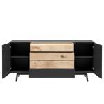 Sideboard Misano II (2-teilig) Inkl. Beleuchtung - Anthrazit / Wildeiche