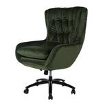 Fauteuil de bureau Bracon velours Velours/ Nylon - Vert foncé / Noir - Vert foncé