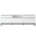 Mobile basso White Hall III Bianco opaco / Nero