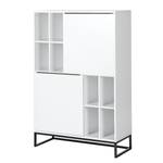 Buffet haut White Hall Blanc mat / Noir