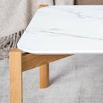 Table basse Coombe Imitation marbre blanc