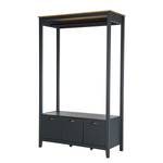 Compacte garderobe Rivery massief grenenhout - Antraciet