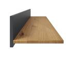 Wandplank Rivery massief grenenhout - Antraciet - Breedte: 90 cm