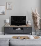 Meuble TV Rivery II Pin massif - Anthracite