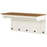 Porte-manteau mural Rivery II Pin massif - Blanc