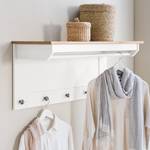 Porte-manteau mural Rivery II Pin massif - Blanc