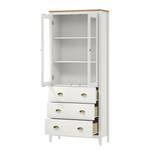 Vitrine Rivery II Pin massif - Blanc