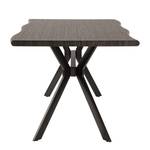 Eettafel Kevil II Bruin - Plaatmateriaal - Metaal - 160 x 76 x 90 cm